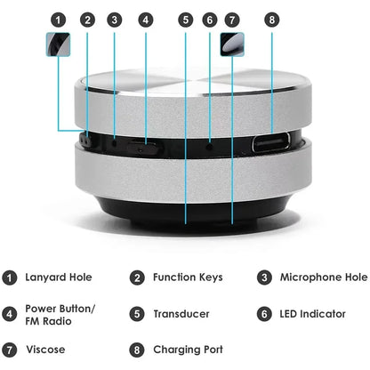 Bone Conduction Bluetooth Speaker with TWS & FM Radio